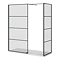 Osaka Matt Black 1700 x 800mm Wet Room (Includes Screen, Side Panel & Tray)