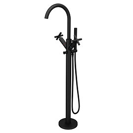 Osaka Matt Black Freestanding Bath Shower Mixer Tap