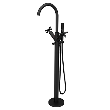 Osaka Matt Black Freestanding Bath Shower Mixer Tap