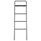 Osaka Matt Black Ladder Rail with Shelf - Dark Oak