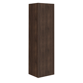 Osaka Slatted Dark Oak 1 Door Wall Hung Tall Storage Unit
