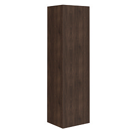 Osaka Slatted Dark Oak 1 Door Wall Hung Tall Storage Unit