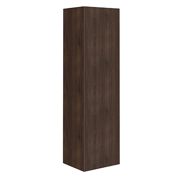 Osaka Slatted Dark Oak 1 Door Wall Hung Tall Storage Unit