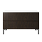 Osaka Slatted Dark Oak 1200mm 2-Drawer Countertop Vanity Unit with White Stone Worktop