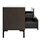 Osaka Slatted Dark Oak 1200mm 2-Drawer Countertop Vanity Unit with White Stone Worktop