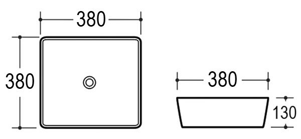 Osaka Slatted Dark Oak 600mm Wall Hung 2-Drawer Countertop Vanity Unit with White Stone Worktop and Square Basin