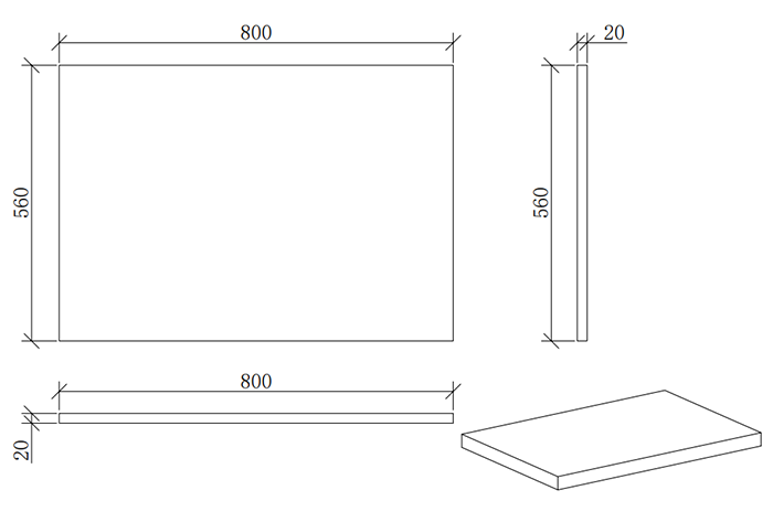 Osaka Slatted Dark Oak 800mm Wall Hung 2-Drawer Countertop Vanity Unit with White Stone Worktop and Rectangular Basin