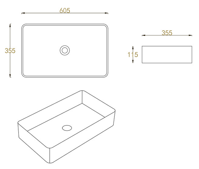 Osaka Slatted Dark Oak Vanity Unit – 1200mm with White Stone Worktop & Rectangular Basin