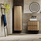 Osaka Slatted Oak 1 Door Wall Hung Tall Storage Unit