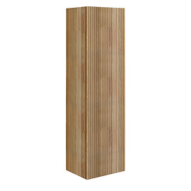Osaka Slatted Oak 1600mm Wall-Hung Single Door Tall Storage Unit
