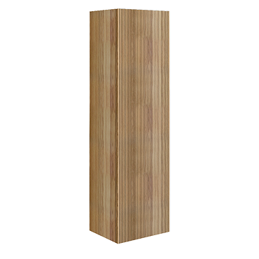 Osaka Slatted Oak 1 Door Wall Hung Tall Storage Unit