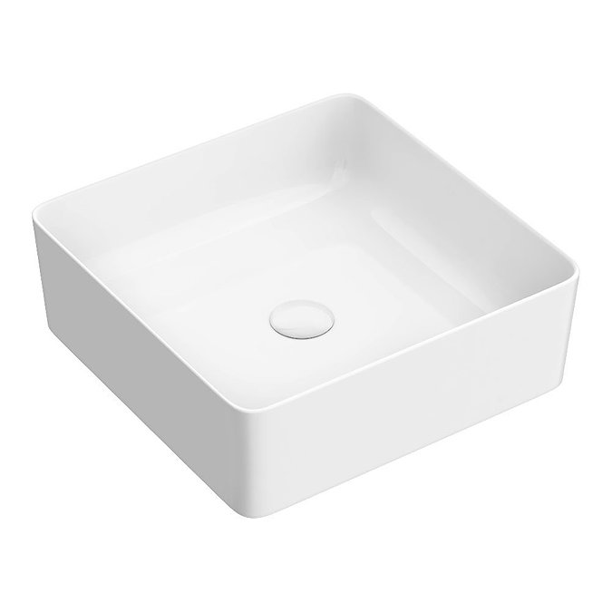 Osaka Slatted Oak 1200mm 2-Drawer Vanity Unit with White Stone Worktop & 2 Square Basins