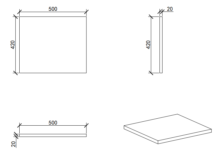 Osaka Slatted Oak 500mm Wall Mounted Countertop Vanity Unit with 1 Drawer and White Stone Worktop