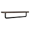 Osaka Wooden Towel Shelf with Rail - Dark Oak