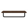 Osaka Wooden Towel Shelf with Rail - Dark Oak