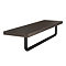 Osaka Wooden Towel Shelf with Rail - Dark Oak