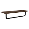 Osaka Wooden Towel Shelf with Rail - Dark Oak