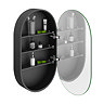 Oscar 800 x 450mm Lozenge Shaped Mirrored Cabinet - Matt Black