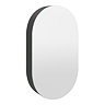 Oscar 800 x 450mm Lozenge Shaped Mirrored Cabinet - Matt Black