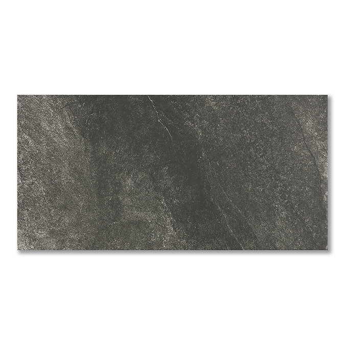 Oscura Black Stone Effect Wall and Floor Tiles - 303 x 613mm