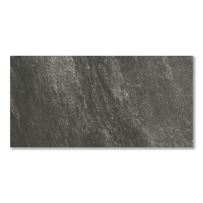 Oscura Black Stone Effect Wall and Floor Tiles - 303 x 613mm