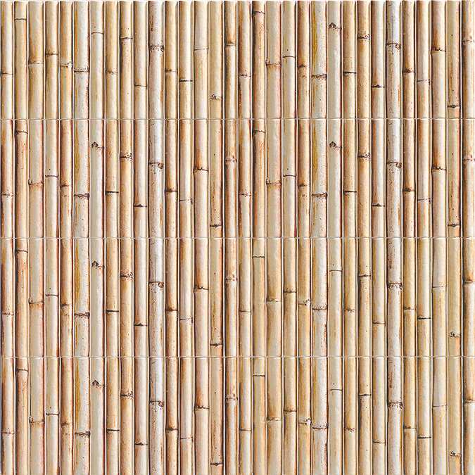 Otaru Bamboo Effect Cream Wall Tiles - 150 x 300mm