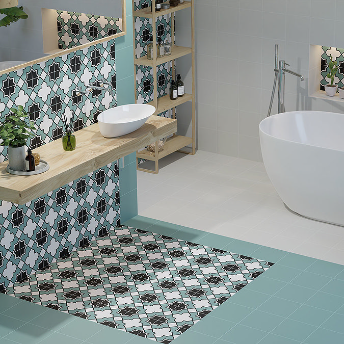Otley Patterned Wall and Floor Tiles - 200 x 200mm  Profile Large Image