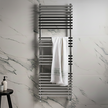 Otsu Chrome W500 x H1400mm Heated Towel Rail