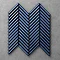 Otsu Herringbone Mosaic Tile Sheet Gloss Light Blue - 277 x 266mm