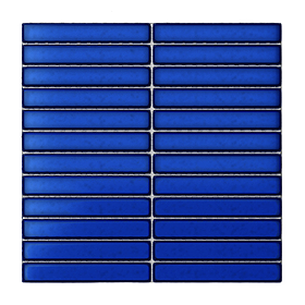 Otsu Kit-Kat Mosaic Tile Sheet Gloss Blue - 295 x 295mm