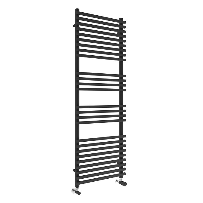 Otsu Matt Black W500 x H1400mm Heated Towel Rail