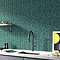 Otsu Mini Herringbone Mosaic Tile Sheet Gloss Green - 306 x 290mm