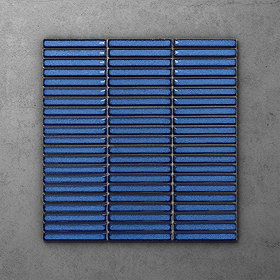 Otsu Mini Kit-Kat Mosaic Tile Sheet Gloss Blue Speckled - 290 x 280mm