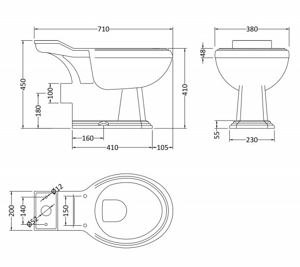 Oxford 1600 Complete Bathroom Suite