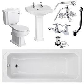 Oxford Complete Traditional Bathroom Package (1700 x 700mm)