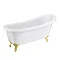 Oxford 1710 Roll Top Slipper Bath + Brushed Brass Leg Set