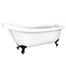 Oxford 1710 Roll Top Slipper Bath + Matt Black Leg Set Large Image