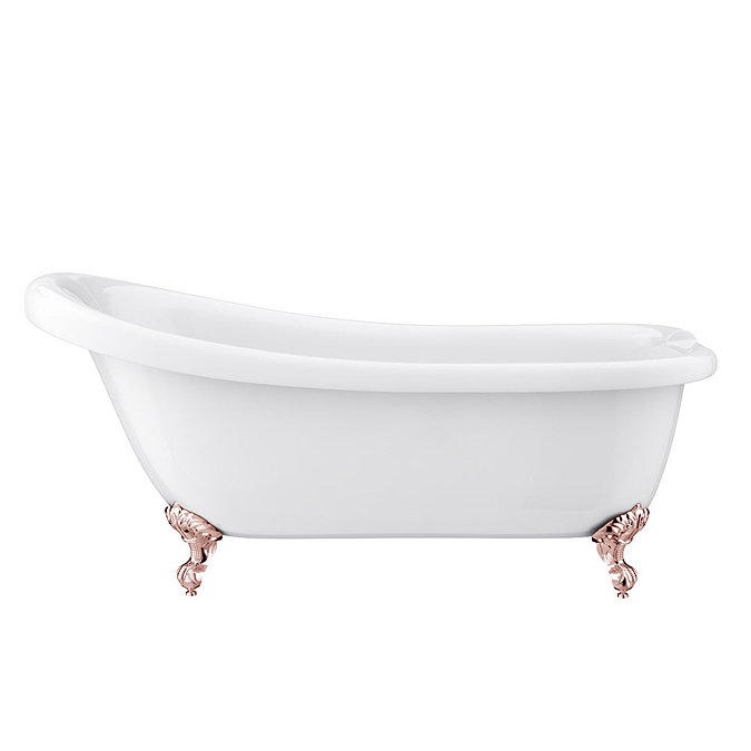 Oxford 1710 Roll Top Slipper Bath + Rose Gold Leg Set Feature Large Image