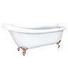 Oxford 1710 Roll Top Slipper Bath + Rose Gold Leg Set Large Image
