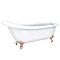 Oxford 1710 Roll Top Slipper Bath + Rose Gold Leg Set Large Image