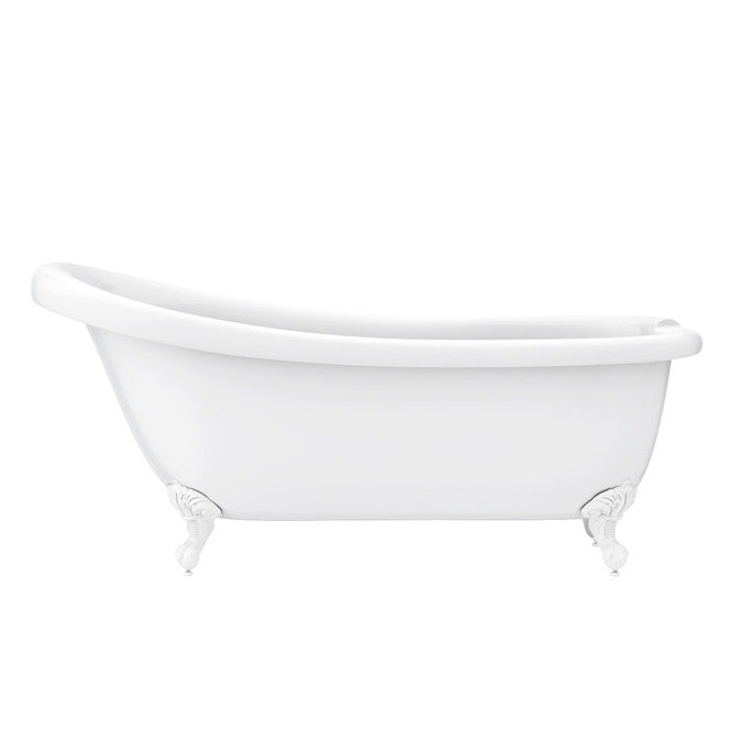 Oxford 1710 Roll Top Slipper Bath + White Leg Set Standard Large Image