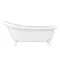 Oxford 1710 Roll Top Slipper Bath + White Leg Set Standard Large Image