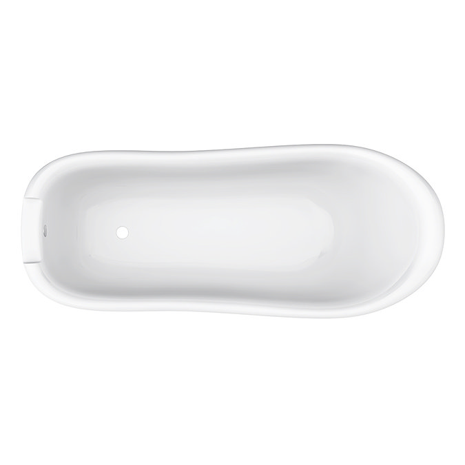 Oxford 1710 Roll Top Slipper Bath + White Leg Set additional Large Image
