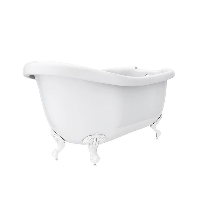 Oxford 1710 Roll Top Slipper Bath + White Leg Set Newest Large Image