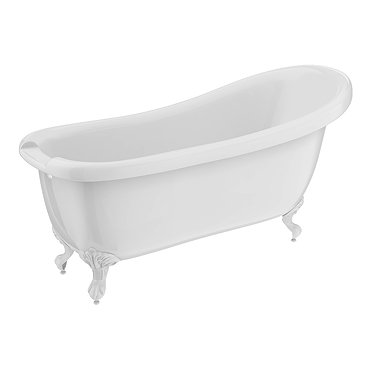 Oxford 1710 Roll Top Slipper Bath + White Leg Set  Profile Large Image