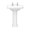 Oxford Ceramic Traditional Basin & Pedestal Set  Feature Large Image