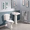 Oxford Ceramic Traditional Basin & Pedestal Set Profile Large Image