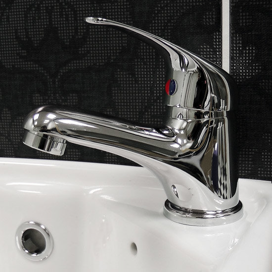 Oxford Cloakroom Suite w/ Basin Mixer, Waste & Chrome Bottle Trap Feature Large Image