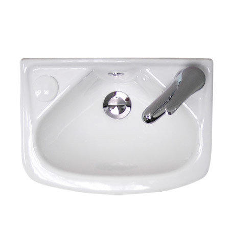 Oxford Cloakroom Suite w/ Basin Mixer, Waste & Chrome Bottle Trap Standard Large Image