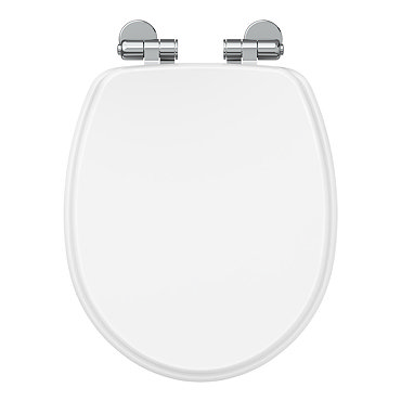 Oxford Soft Close Toilet Seat with Chrome Hinges - Various Colour Options  Profile Large Image